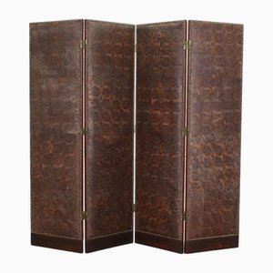 20th Century Leather Room Divider, Italy