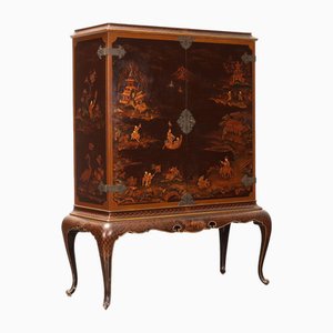20th Century Chinoiserie Bar Cabinet in Lacquered Wood, Italy