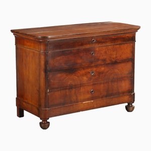19th Century Charles X Chest of Drawers in Mahogany Lombardy