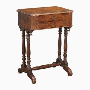 19th Century Louis Philippe Working Table in Walnut, Italy