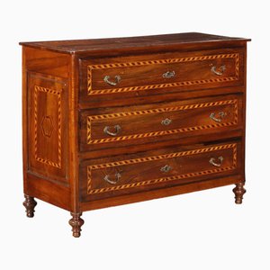 Neoclassical Chest of Drawers in Walnut Drawers, 1900s
