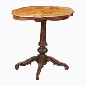 Biskuitförmiger Tisch Umbertino aus Nussholz & Ahorn, 1800er