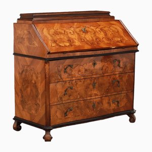 18th Century Baroque Flap Cabinet in Walnut, Italy