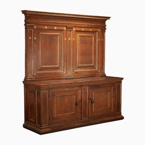 17th Century Cupboard with Étagère in Walnut, Italy