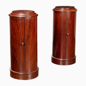 Antique Bedside Tables in Mahogany, Set of 2