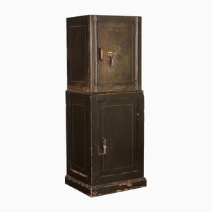 Antique Italian Safe in Wood and Iron