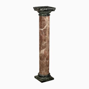 Colonna portabusto antica in marmo