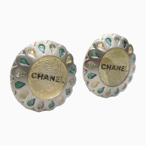 Silberne Metallohrringe von Chanel, 2 . Set