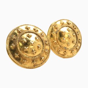 Metal Gold Earrings from Chanel, Set of 2