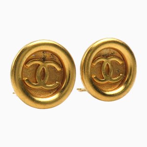 Goldene Coco Mark Ohrringe von Chanel, 2 . Set