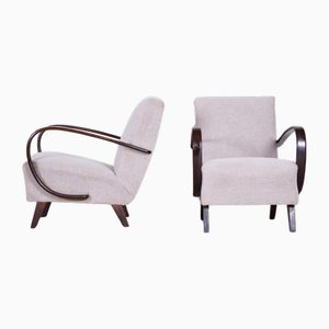 Art Deco Armchairs by Jindrich Halabala for Up Zavody, 1930s, Set of 2