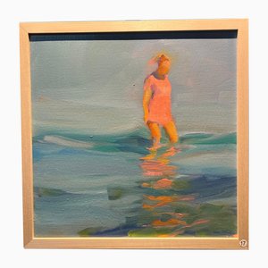 Birgitte Lykke Madsen, Walk in the Water, óleo sobre lienzo, década de 2020