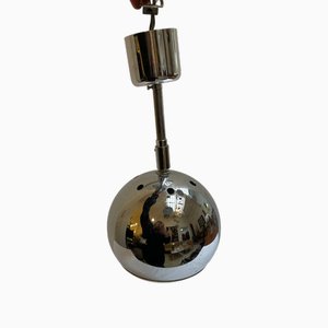 Mid-Century Chrome-Plated Ball Ceiling Lamp, 1970s