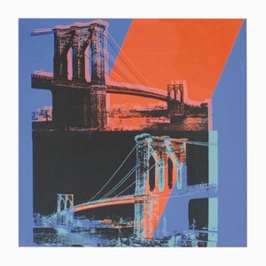 Andy Warhol, Brooklyn Bridge (Pink, Red, Blue), 1983/2022, Digital Print