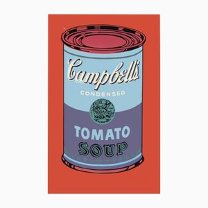 Andy Warhol, Lata de sopa Campbell (azul y morado), Impresión digital
