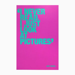 Andy Warhol, I Never Read (Special Edition), Silkscreen Print
