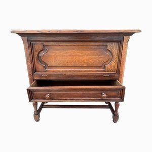 Spanish Cabinet or Bar with Drawer in Oak, 1940s