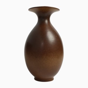 Braune Vase von Berndt Friberg