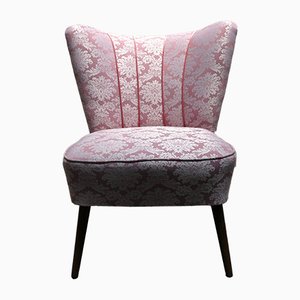 Vintage Pink Cocktail Chair mit Holzbeinen
