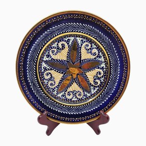 HB Quimper Decorative Plate in Blue Earthenware