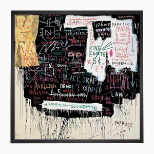 Jean-Michel Basquiat, Seguridad del museo (Broadway Meltdown), 1983/2021, Impresión, enmarcada