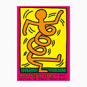 Keith Haring, Montreux Jazz Festival, 1983 (arancione), Print
