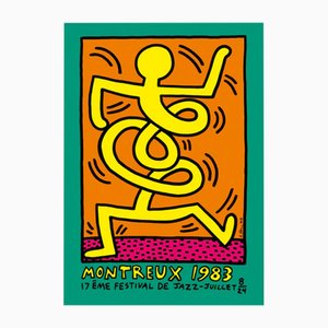 Keith Haring, Festival de Jazz de Montreux, 1983 (amarillo), impresión
