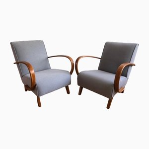 Set of Armchairs attributed to Jendrich Halabala for Up Závody, Former Czechoslovakia, 1950s