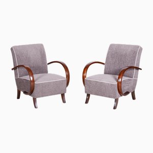 Set of rt Deco Armchairs attributed to J. Halabala for Up Závody, 1930s
