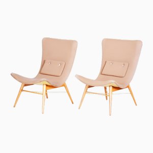 Mid-Century Armchairs attributed to Miroslav Navrátil, 1950s, Set of 2