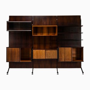 Urio Wall System in Rosewood by Ico and Luisa Parisi for Mim Roma, Italy, 1957