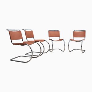 MR10 Cantilever Chairs attributed to Ludwig Mies Van Der Rohe, 1980s, Set of 4