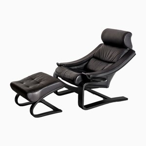 Fauteuil et Ottomane Kroken par Ake Fribytter pour Roche Bobois, France, 2000s, Set de 2