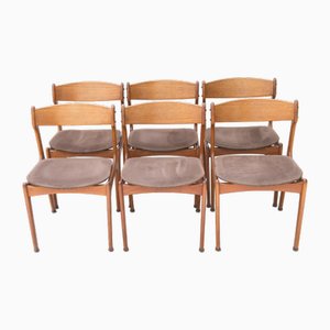 Dining Chairs by Erik Buck for Oddense Maskinsnedkeri / o.d. Møbler, 1960s, Set of 6