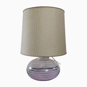 Lámpara de mesa de cristal de Murano con luces dobles, años 70