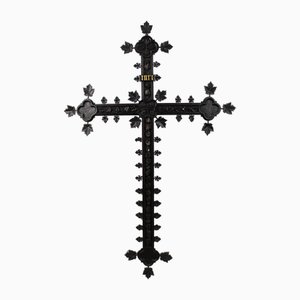Large 19th Century Carved Black Forest Cross