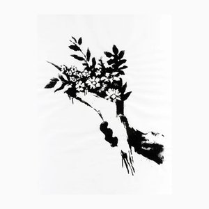 Banksy, lanzador de flores del PIB, 2019, Impresión