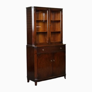 Regency Hardwood Bookcase Cabinet Glazed Doors