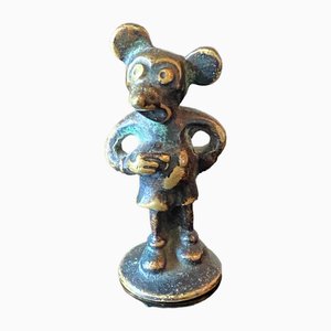 Figurine Mickey Mouse en Laiton par Hagenauer Wien, Autriche, 1930s