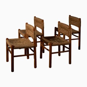 Stuhlset im Stil von Charlotte Perriand, 1960er, 4er Set
