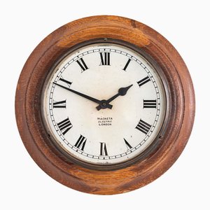 Diminutive Wooden Magneta Wall Clock, 1920s