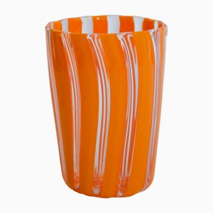 Orangefarbenes Cocktail Set aus Muranoglas von Mariana Iskra, 2er Set