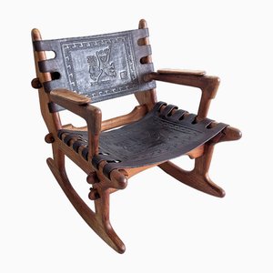 Rocking Chair Sculpturale par Angel Pazmiño pour Muebles De Estilo, 1960s