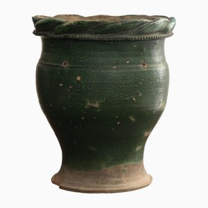 Jarrón antiguo de cerámica, Italia, siglo XIX