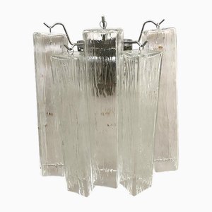21st Century Clear Squared Murano Glass Wall Sconces