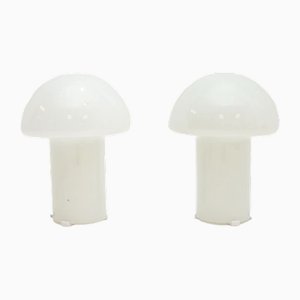 Italienische Vintage Mushroom Tischlampen aus Muranoglas, 1970, 2er Set