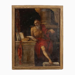Italienischer Künstler, Heiliger Hieronymus, 1600er, Öl auf Leinwand