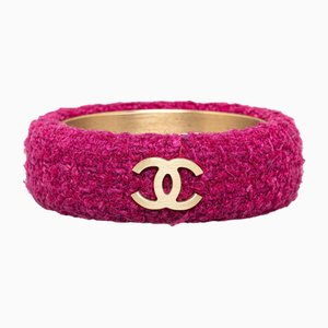 CC Tweed Bangle Costume Bracelet from Chanel
