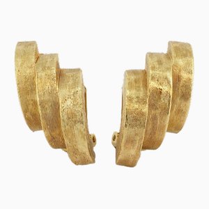 Plated Gold Earrings by Christian Dior, Set of 2