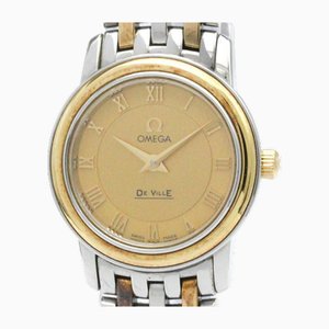 Reloj para mujer De Ville Prestige de acero dorado de 18 k de Omega